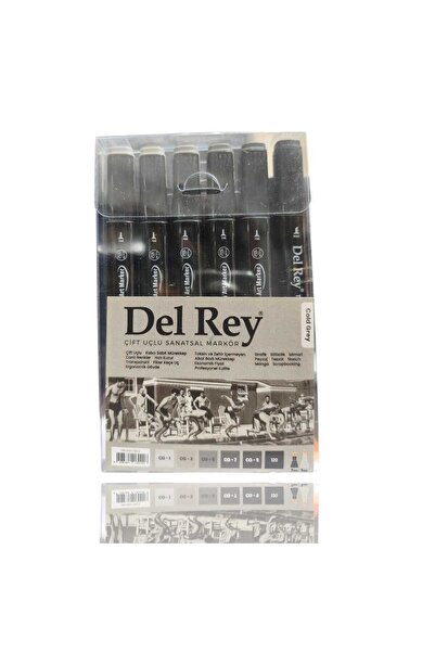 Del Rey Twin Marker Pen Cold Shades Set of 6 -Cold Gray