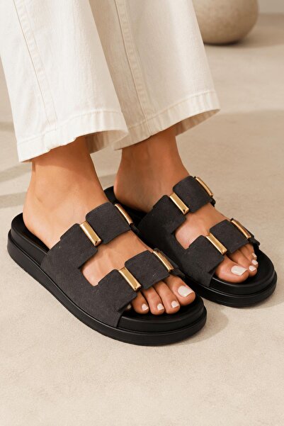 Papuçsepeti Papuç Sepeti Mlx-2002 Double-Strapped Comfortable Sole Daily Wome...