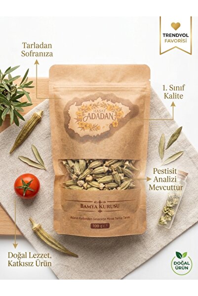Hasat Adadan Bamya Kurusu 100 g – Kurutulmuş Bamya (Yaklaşık 2 cm)