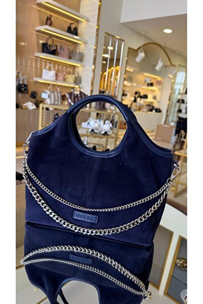 DUYGUSHOESBAG حقيبة نسائية مستوردة من الجلد الأصلي المدبوغ مع إكسسوار سلسلة 7478