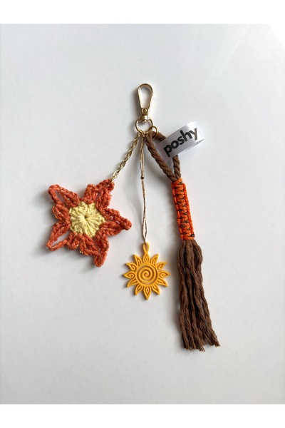 Poshy Atelier Sun Spiral Summer Bag Charm Handmade Keychain Wallet Agenda Car...