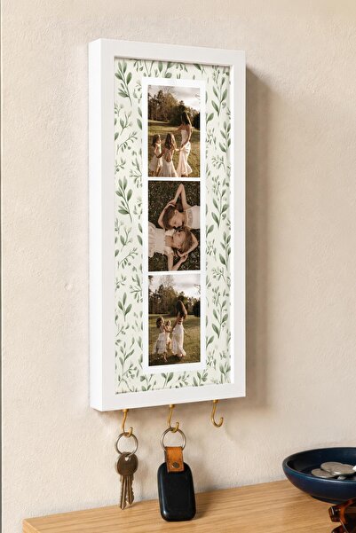 Postifull Kişiye Özel Tablo Anahtarlık, Photobooth Stili Beyaz Fotoğraf Çerçe...