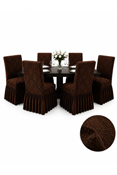 OEM Set 6 Huse Elastice pentru Scaune cu Volănaș, Material Jacquard, Universa...