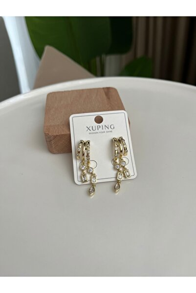 XUPING JEWELRY Zirkon taşlı sallantılı çoklu görünüm küpe