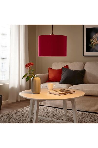 IKEA Modern Siyah Abajur 33 cm - Şık Ev Ofis Dekoratif Aydınlatma