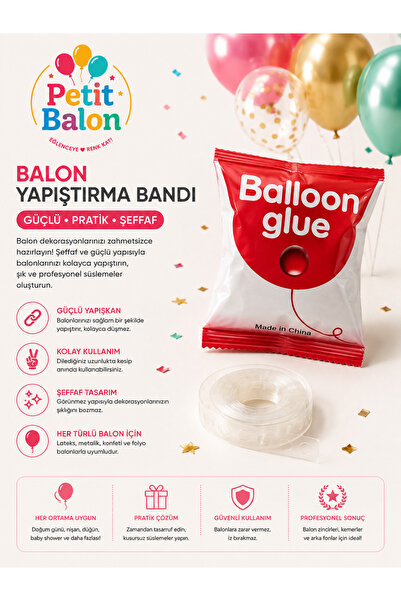 Çift taraflı Balon Yapıştırma Bandı 100 adet