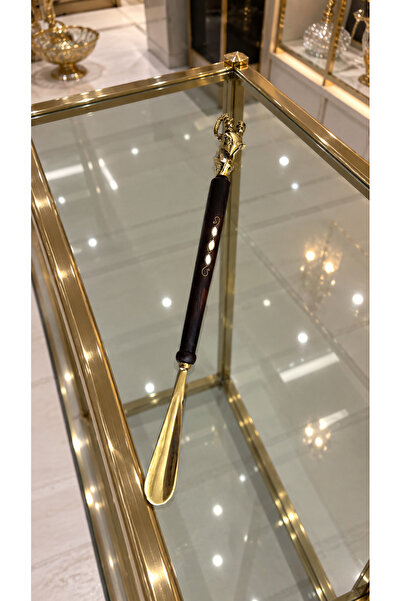 ESTERHOMEDECOR Ahşap gövdeli pirinç koçbaşı kerata