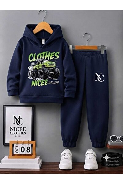 Leto Lykia Children's Tracksuit Set Unisex (Clothes N.C Green Trucker Winter ...