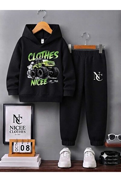 Leto Lykia Children's Tracksuit Set Unisex (Clothes N.C Green Trucker Winter ...