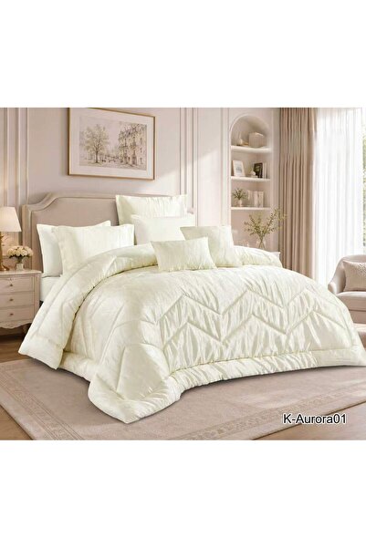 miral مفرش سرير نفرين بحشوه ممتازه ثقيله جاكار صيفي فاخر عدد القطع 8قطع 240×260