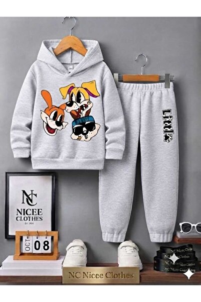 Leto Lykia Children's Tracksuit Set Unisex (Three Dogs Printed on It, Little ...