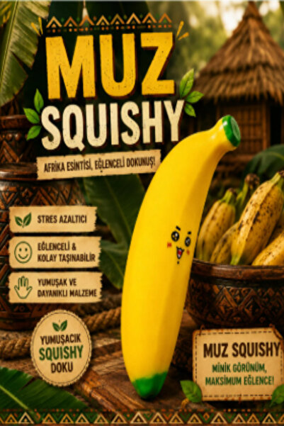 Ztoys Muz Squishy Butter Tarz Trend Sukuşi Banana 8 CM 1 ADET