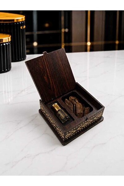 Samrix بوكس بريق – 5 جرام عود مروكي مع عطر زيتي نصف تولة 6 مل