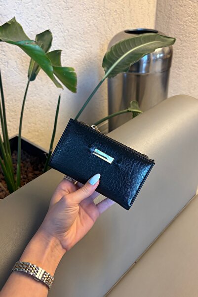 Grsbags حاملة بطاقات ومحفظة نسائية سوداء