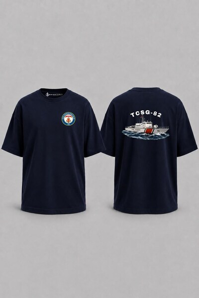 Bahriyeli Collection Oversize Tcsg-82 Interwaves V2 Pocket and Back Printed U...