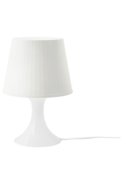 IKEA Modern Beyaz Abajur - Şık Ev Ofis Dekoratif Aydınlatma
