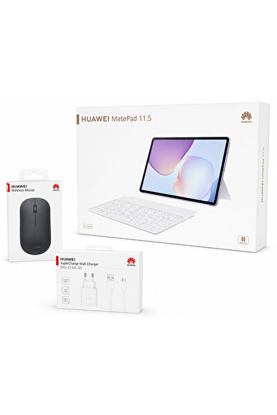 Huawei New Matepad 11.5 inç 8/256GB tablet + Klavye+mause+şarj aleti Tablet Mor