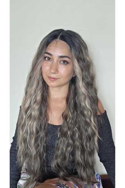 Perukçu Alev GERÇEK SAÇ DOKUSUNDA SENTETİK TÜL PERUK LAYLA15