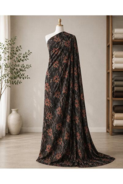 Generic Brand Ouble Brown Fabric with Special Design - Not Lined