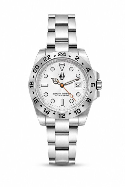 WATCHOFROYAL Daytrack Silver White Steel Wristwatch