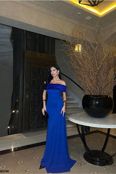 Euro Class Crepe Fabric Strapless Fish Cut Evening Dress