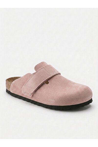 Bequemere Mc402-Sue Pink Genuine Suede Leather Unisex Orthopedic Cork Sole Sa...