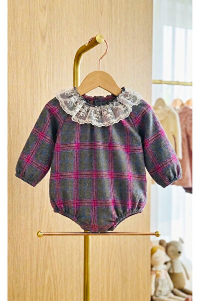 happykds123 Plaid Baby Romper
