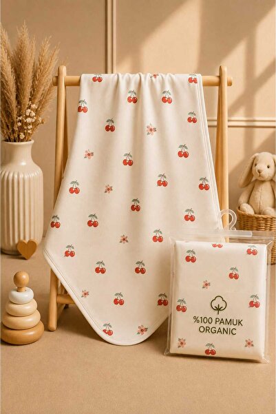 LİLİYUM Kız Bebek Battaniyesi Paketli Hediyelik %100 Pamuk Çift Katlı 85x85 c...