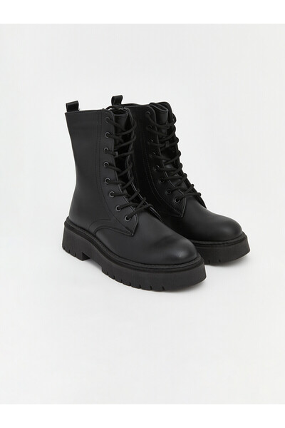 LC Waikiki Vizyon New Season Lace-Up Thick Soled Women's Boots