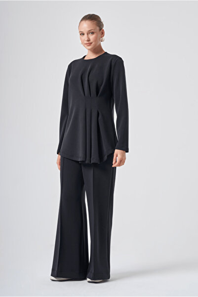 Nuss 1044 Bel Pile Detailed Trouser Suit