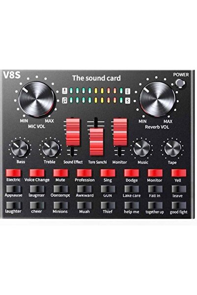 Generic V8s Portable Audio Mixer Voice Changer Live Sound Card For Music Reco...