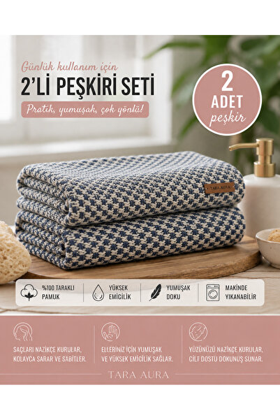 TaraAura 100% Cotton Peshtemal Fabric Peskir