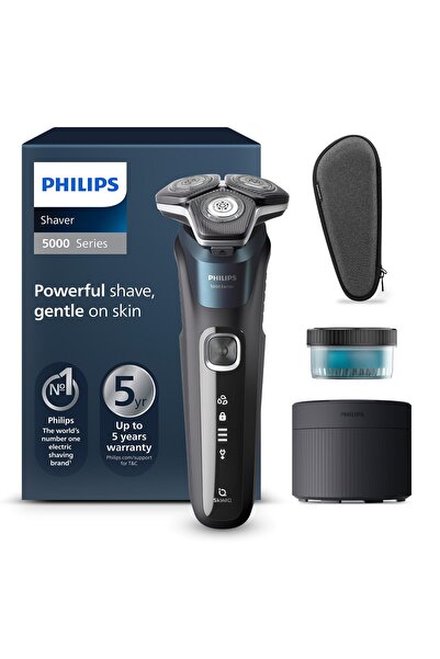 Philips Shaver 5000 - Erkekler için elektrikli tıraş makinesi: SkinIQ ıslak v...