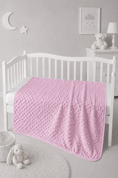 BEBEKİZ Nohut Bebek Battaniyesi 80x80 cm Astarlı Yumuşak Bebek Battaniyesi Ye...