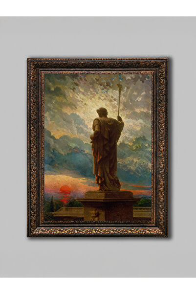 WoodyArts Bust din bronz învechit, pictură decorativă de perete pentru sufrag...
