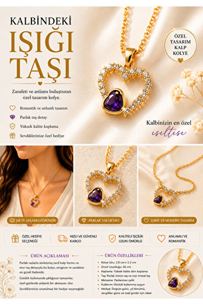 FG KONNİCHİWA Women Men Steel Clamshell Heart Pendant Steel Chain Twist Chain...