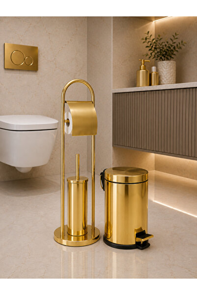 Ayrohe GOLD AYAKLI FIRÇA+GOLD 5LT ÇÖP KOVASI