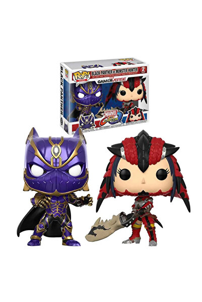 Funko بوب! ألعاب: مارفل ضد كابكوم - بلاك بانثر ضد مونستر هانتر 2 باك