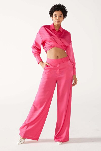 PAULMARK Satin Striped Suit Trousers