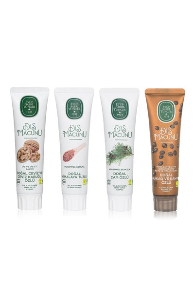 Eyüp Sabri Tuncer Diş Macunu Himalaya, Ceviz, Kakao ve Kahve, Çam Özlü 4 x 90 ml
