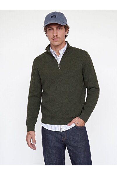 Jack & Jones Košile na zip do čtvrtiny těla, jednobarevná
