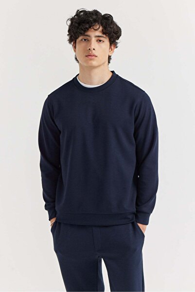 PAULMARK Men's Crew Neck Basic Sweat Top