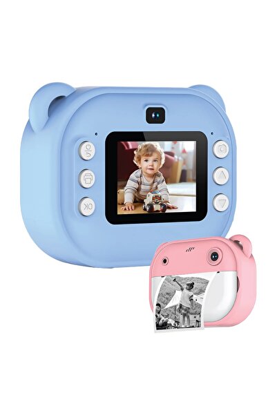 KATJMER KJ-MC-001 Mini Cam Çocuk Kamerası Anında Hızlı Fotoğraf Baskısı