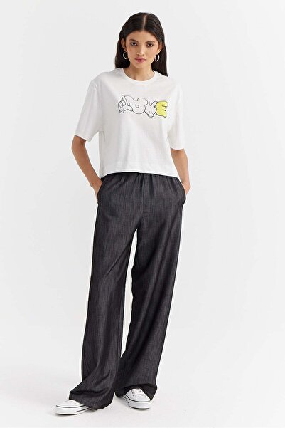 PAULMARK Women's Elastic Waist Wide Leg Pants