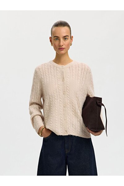 SELECTED Strickjacke Zopfstrick