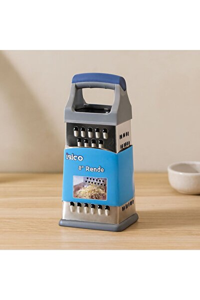 Royaleks 8 Inch Steel Grater with Plastic Handle and Silicone Base