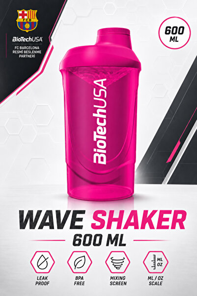 BiotechUSA Shaker Wave Pembe 600 ml