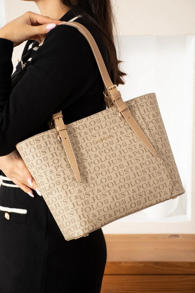Just Polo Women's New Season Printed Hand and Shoulder Bag 232205 Pc