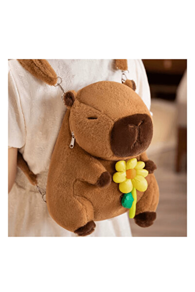 BLACK DİAMOND PLUSH TOY Süper Sevimli Kapibara Peluş Figür Çanta Yumoş Capyba...