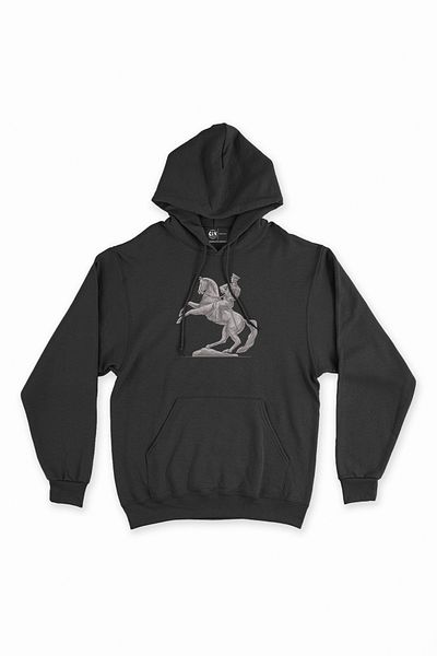 Cix Ataturk Horseman Honor Memorial Μαύρο φούτερ με κουκούλα Hoodie